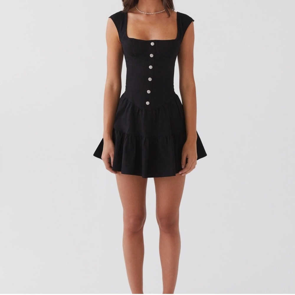 Peppermayo Black Fit and Flare Mini Dress